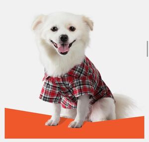 犬服 小型犬 おしゃれ チェック柄 Tシャツ お散歩 お出かけ XLサイズ ペット服 小型犬 春夏 インスタ