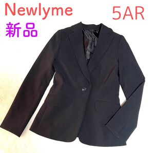 《新品》Newlyme レディース ジャケット ブラック テーラードジャケット 5AR 小さいサイズ ブレザー