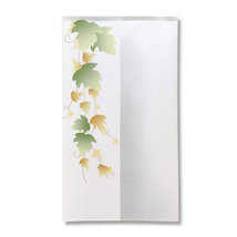 のれん 半間 暖簾 ピエゾ リーフ ボタニカル 緑×黄 TNR-0313_画像1