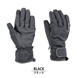 smartphone correspondence gloves black . manner waterproof S 24×21× middle finger 7.5cm stretch bicycle commuting going to school protection against cold cold . measures M5-MGKPJ03881BK