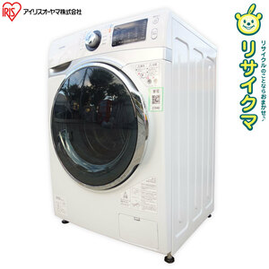【中古】K▼アイリスオーヤマ ドラム式洗濯機 2019年 7.5kg 温水洗浄 温水コース搭載 ホワイト HD71 (27048)