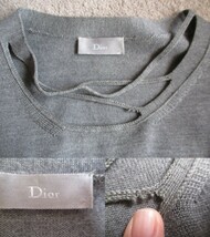 即決 04AW Dior HOMME ディオールオム 04AW VICTIM期 ヴィクティム期 Hedi Slimane エディスリマン期 スリット スラッシュ デザインニット_画像9