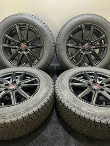 225/65R17 DUNLOP/WINTER MAXX SJ8+ 21年製 SEIN 17インチ 7J ＋38 114.3 5H スタッドレス 4本 ハリアー RAV4 NX (南7-D475)