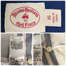 ブルックスブラザーズ BrooksBrothers ポロシャツ　半袖 ボーダー ゴールデンフリースロゴ ホワイト ネイビー ピンク メンズ XSサイズ ♭▽_画像4