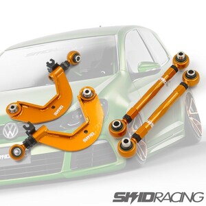 車検OK VW ゴルフ5 6 2点セット Audi A3 8P トーコントロールアーム ゴルフ6 MK5 MK6 リア skid racing スキッドレーシング # :21-D1 21-D3
