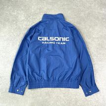 calsonic RACING TEAM カルソニック刺繍 ナイロンジャケット ジャンパー ブルゾン 日産 NISSAN GT 日本車 japan rare jacket_画像1