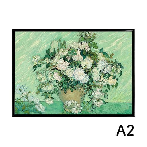 Póster A2 de Vincent Van Gogh, decoración de papel revestido mate para Interior de rosa, pintura de rosa blanca y flor, impresos, póster, otros