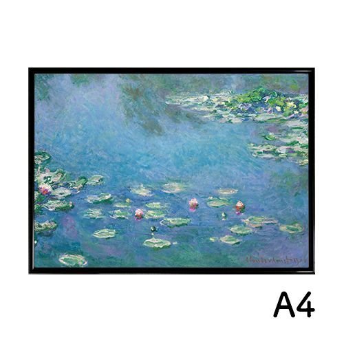 A4 Poster Claude Monet Water Lily Matte Coated Paper Interior Art Poster Relax Scenery Flower, printed matter, poster, others