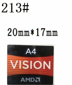 213# 【AMD VISION A4】エンブレムシール　■20*17㎜■ 条件付き送料無料