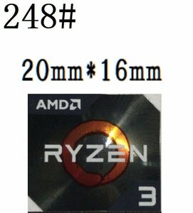 248# 【AMD RYZEN 3】エンブレムシール　■20*16㎜■ 条件付き送料無料