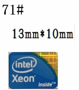 71# 【intel inside XEON】エンブレムシール■13*10㎜■ 条件付き送料無料