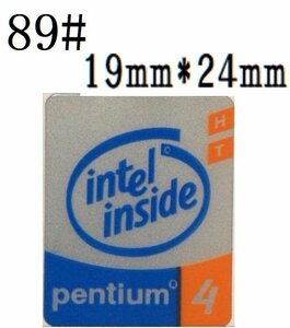 89# 【pentium 4】エンブレムシール　■19*24㎜■ 条件付き送料無料