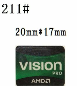 211# 【AMD VISION PRO】エンブレムシール　■20*17㎜■ 条件付き送料無料