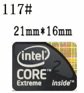 117# 【CORE2 Extreme 黒】エンブレムシール　■21*16㎜■ 条件付き送料無料