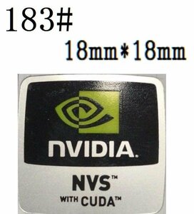 183# 【NVIDIA　NVS CUDA】エンブレムシール　■18*18㎜■ 条件付き送料無料