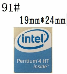 91# 【pentium 4 HT】エンブレムシール　■19*24㎜■ 条件付き送料無料