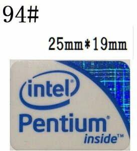 94# 【pentium】エンブレムシール　■25*19㎜■ 条件付き送料無料