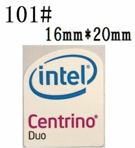 101# 【centrino 白】エンブレムシール　■16*20㎜■ 条件付き送料無料