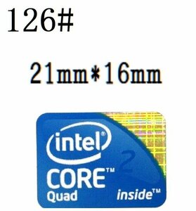 126# 【Core2 Quad】エンブレムシール　■21*16㎜■ 条件付き送料無料