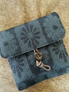 *am* fountain pen * pen case silk pongee / flower . navy blue @5ps.@..@ hand made 