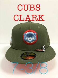 新品7-3/8★シカゴ・カブス★CHICAGO CUBS★海外限定ニューエラ59FIFTY NEWERA 国内未発売★球団マスコット『クラーク』★葉巻ピンズ付