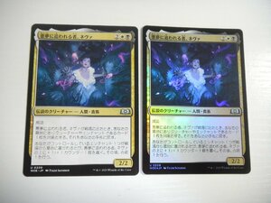 D408【MTG】悪夢に追われる者、ネヴァ Foil 非Foil 2枚セットエルドレインの森