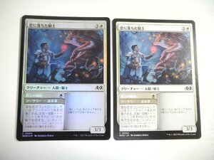 D444【MTG】恋に落ちた騎士 Foil 非Foil 2枚セット エルドレインの森