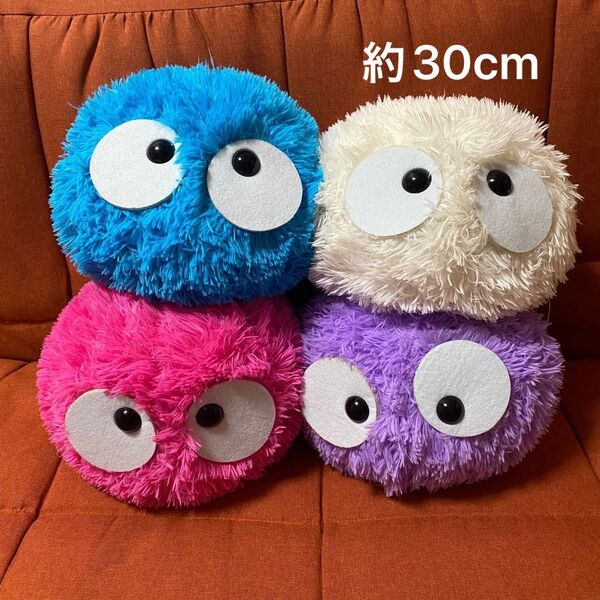 ケサランパサラン 30cm ぬいぐるみ 全4色セット ブルー ブラック ピンク ホワイト ケセランパサラン カラフル
