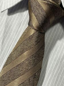  beautiful goods "HUGO BOSS SELLECTION" Hugo Boss selection stripe quattro piege brand necktie 309027