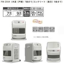 ダイニチ 石油ファンヒーター FW-25S4-S ライトシルバー 木造7畳 コンクリート9畳タイプ 出力2.5kw タンク3.5Ｌ ファンヒーター_画像6