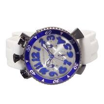 腕時計 メンズ ウォッチ ダニエル ミューラー DM2037 ブルー 10気圧防水 クロノグラフ ステンレス ラバーベルト_画像4