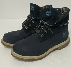 ティンバーランド Timberland ショートブーツ ブーツ ロールトップブーツ レースアップブーツ ネイビー 紺 w6