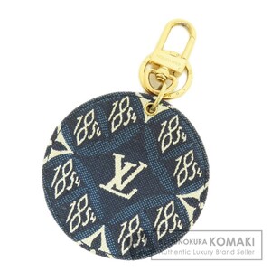 LOUIS VUITTON ルイヴィトン MP2848 ポルトクレ イリュストレ モノグラム ジャガード キーホルダー キャンバス レディース 中古