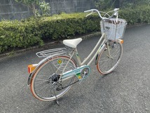 昭和レトロ　キンキサイクル　NICE　24型5段　婦人スポーツ車　長期保管未使用車　現状販売　ツインライト_画像3