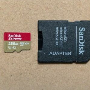 SanDisk Extreme MicroSDXCカード 256GB ソフト検証済み　SDカード変換アダプター付き 