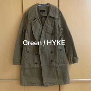 グリーン green ハイク HYKE トレンチコート メンズ 2 