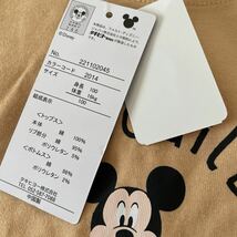 新品■ディズニー ミッキー キッズ 半袖シャツ パンツ 2点セット 100 迷彩 ベージュ_画像6