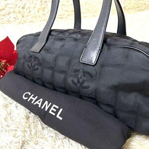 【最高級ブランド】シャネル CHANEL ニュートラベル ミハンドバッグ ブラック ナイロン シール〇 ココマーク