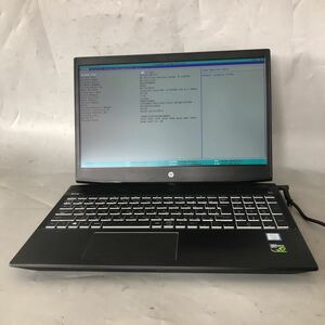 JXJK3275【ジャンク】HP Pavilion Gaming Laptop 15-cx0108TX /Core i7-8750H 2.20GHz/メモリ16G/HDD 1TB+sSD 256GB/動作未確認/BIOS確認済