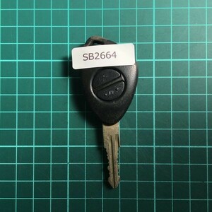 SB 2664送185円 希少 スバル 純正 リモコン キーレス プレオ ヴィヴィオ サンバー等 2B 2ボタン 黒 ブラック 青