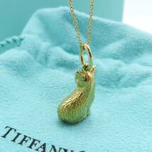 【送料無料】 極希少 美品 Tiffany&Co. ティファニー イエロー ゴールド キャット AU750 K18 ネコ アニマル HS32_画像2