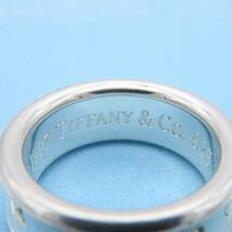 【送料無料】 美品 Tiffany&Co. ヴィンテージ ティファニー ナロー シルバー リング 8号 指輪 SV925 1837 HS48_画像4