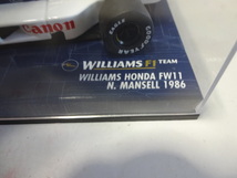 1/43 ミニカー F1 WILLIAMS HONDA FW11 1986 N.MANSELL ウィリアムズ・ホンダ マンセル　未使用品　デッドストック _画像4