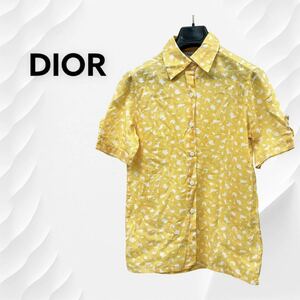 Christian Dior PRET-A-PORTER Christian Dior pre ta Porte Vintage cotton micro check total pattern short sleeves shirt 