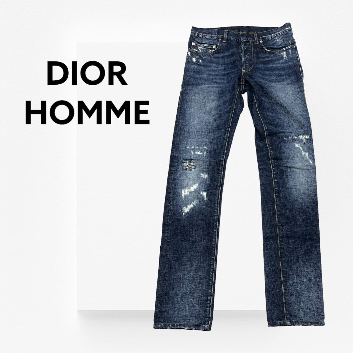 DIOR HOMME ディオールオム 05SS エディ期 泥錆加工 ストレート デニム