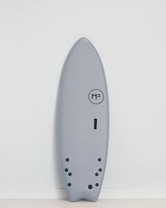 新品！未使用！特価！MF CAT FISH SUPER SOFT QUAD 5’10” 37L GREY/SILVER マルチボックス　フィン付き