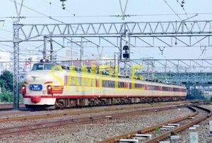 ☆90～00年代鉄道8jpgCD[東海道線熱田駅で折り返し整備中の485・489系金沢車特急しらさぎ(その3)]☆