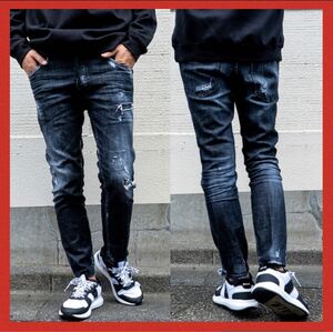 【新品同様 希少 ビッグタグ】DSQUARED2 SKATER JEAN スケーター 42 黒