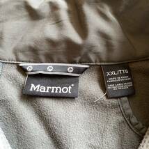 USA古着 Marmot マーモット ソフトシェルジャケット メンズ XXLサイズ グレー 企業ロゴ アジャスター アウトドア アメリカ仕入 J2715_画像5
