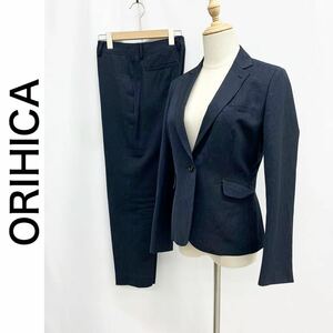 ORIHICA オリヒカ RHYME ライム セットアップ スーツ ジャケット 背抜き パンツ ネイビー 紺 サイズM ウォッシャブル ビジネス リクルート
